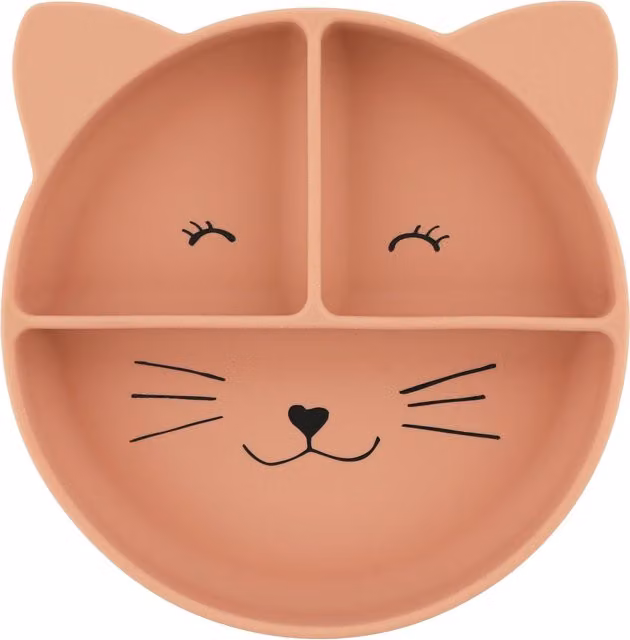 Trixie Mrs. Cat Silicone Divided Suction Plate for Babies