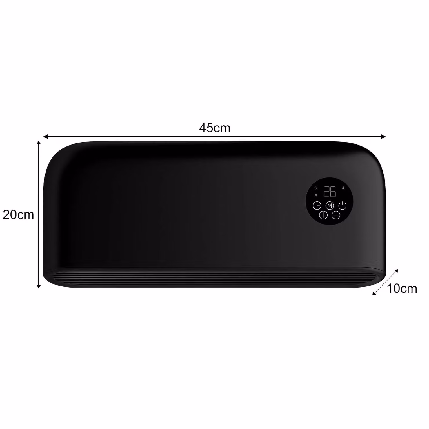 MYLEK 2kW Digital Electric Ceramic Over Door Fan Heater Air Curtain in Black – 3