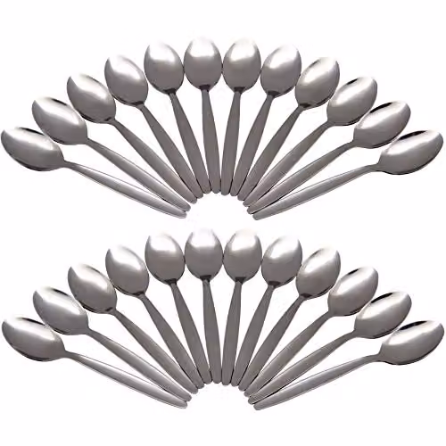 Argon Tableware 24-Piece Polished Stainless Steel Teaspoon Set in Silver – 2