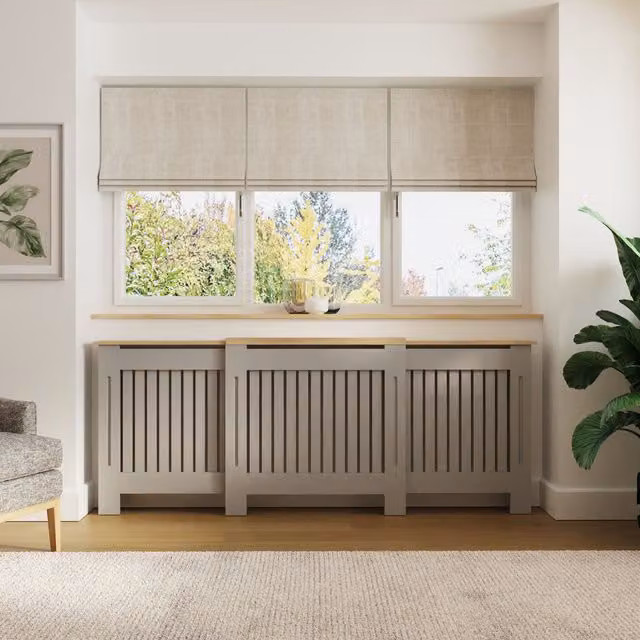 GFW Longslow Adjustable Radiator Cover in Grey Matt