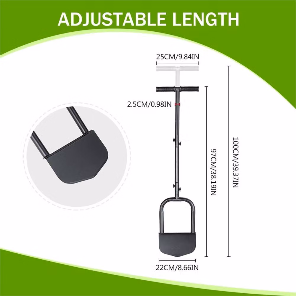 SPETLEK Heavy Duty Steel Half Moon Lawn Edger with Long Handle in Dark Grey, 1.25kg – 2