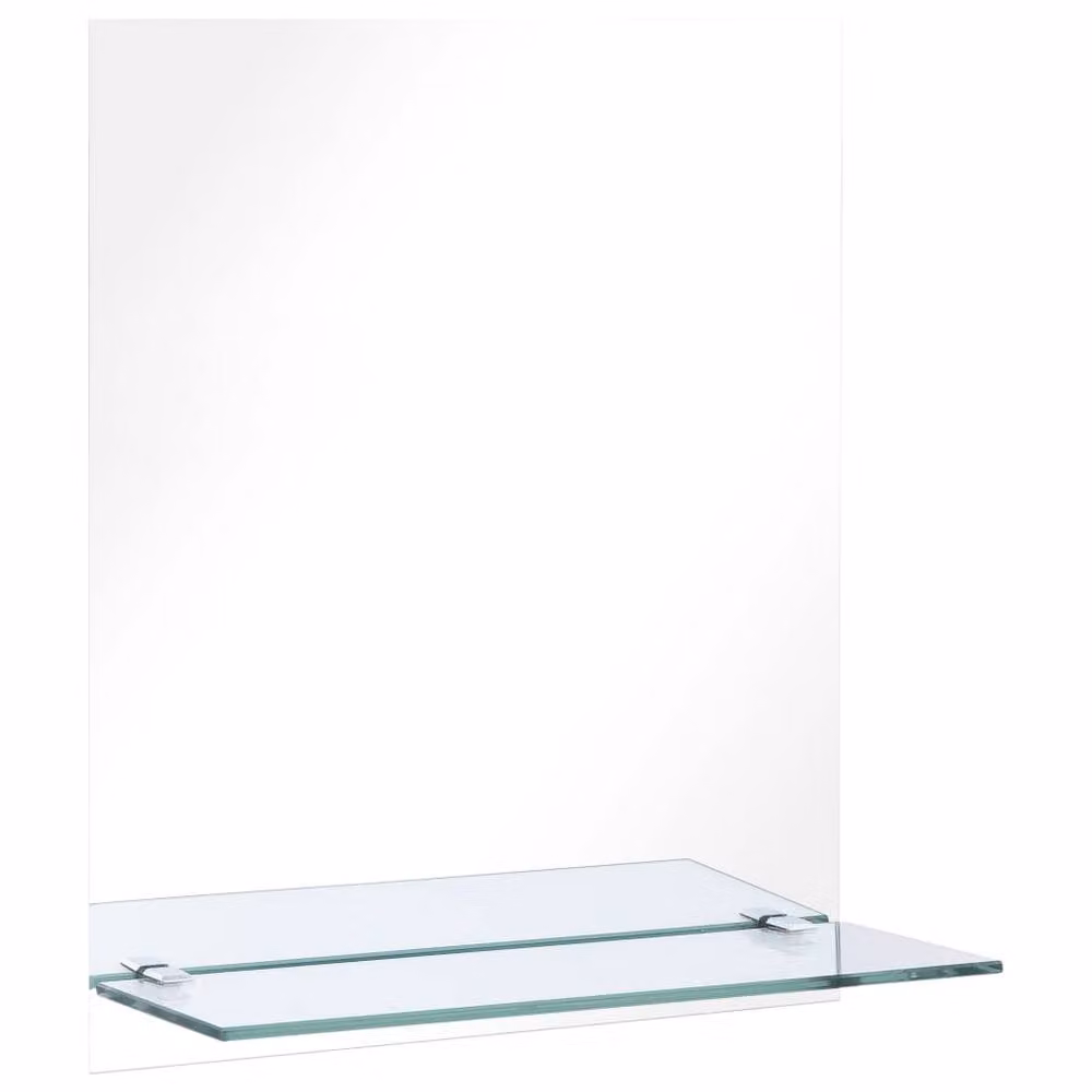 Berkfield Home Minimalist Rectangular Wall Mirror with Shelf in Silver, W: 40 cm, H: 20 cm – 2
