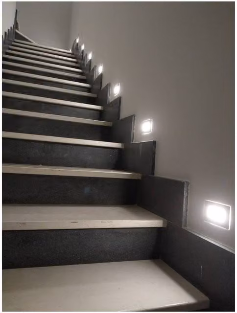 Netlighting SLAB LED Recessed Wall Light, White, IP65, 170lm, 4000K, W/D/H: 18 x 8 x 4.9 cm – 1