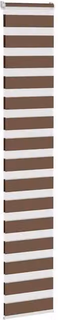 Berkfield Home Elegant Zebra Blind in Brown, Polyester, W: 45 cm, H: 230 cm – 1