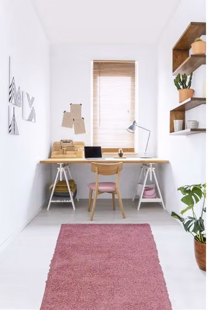Melrose Interiors Venus Shaggy Area Rug, Pink, W: 67 cm, L: 200 cm