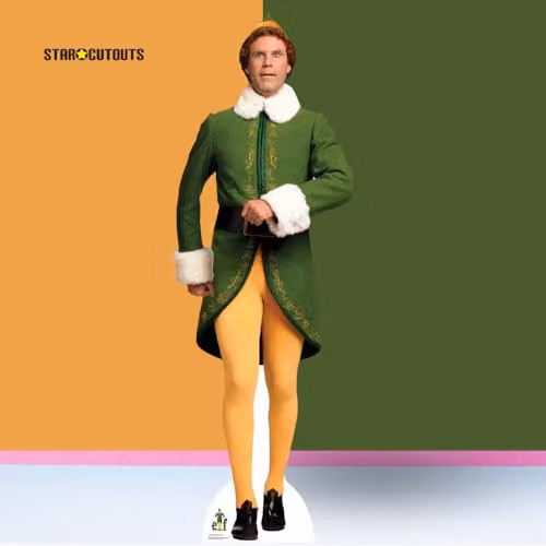 Star Cutouts SC1688 Buddy the Elf Marching Cardboard Cutout Multicolour Festive Party Decoration – 3