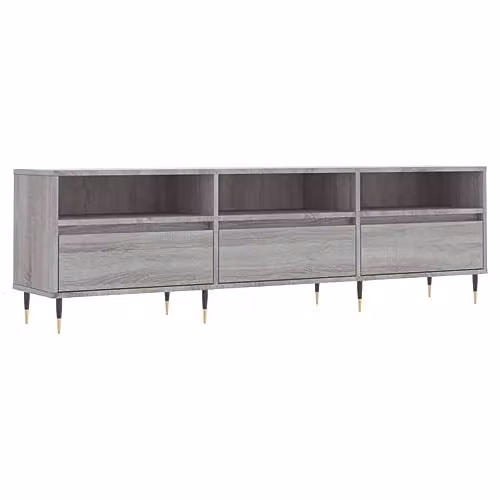 vidaXL Modern TV Cabinet in Grey, W/D/H: 150 x 30 x 44.5 cm – 1