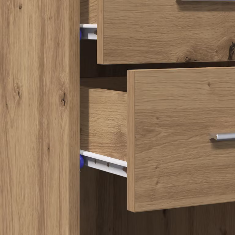 Berkfield Home Artisan Oak Highboard in Brown, W/D/H: 30 x 42.5 x 185 cm