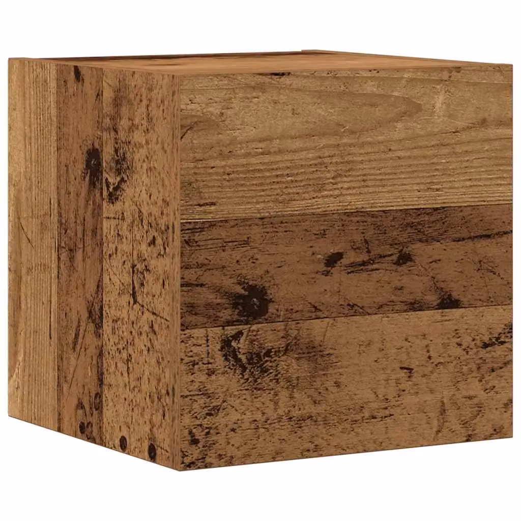 Berkfield Home Modern Wall Mounted TV Cabinet Set of 8 in Brown Old Wood Engineered Wood – 5