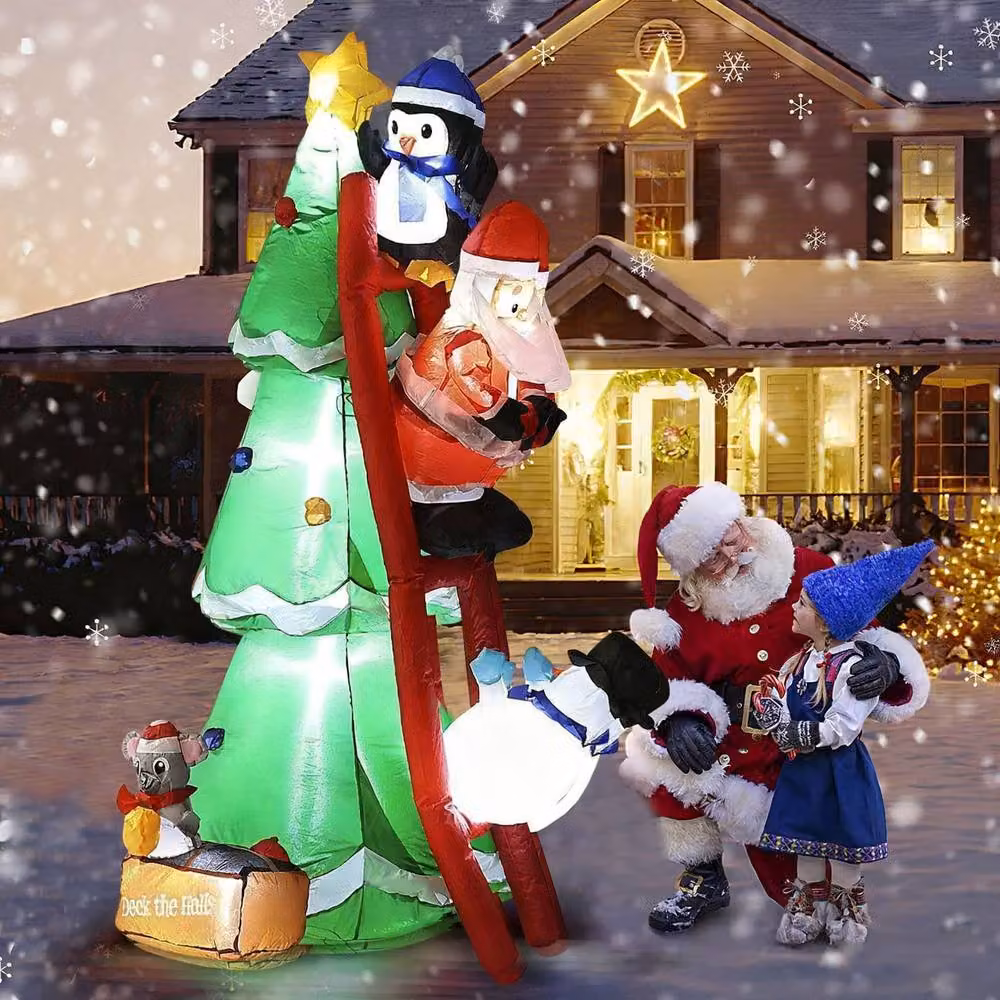 Leaper Inflatable Christmas Tree Decoration in Green, Height: 200 cm – 4
