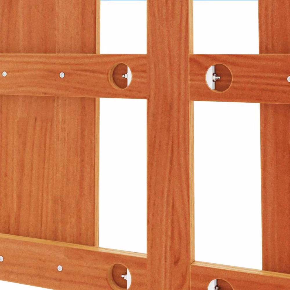 Berkfield Home Waxed Brown Solid Pine Wood Headboard, Width: 135 cm – 5