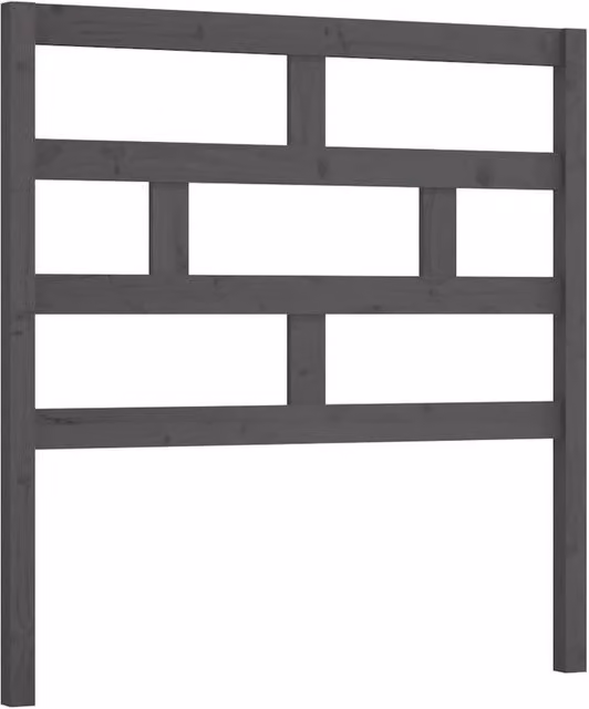 Berkfield Home Grey Solid Pine Wood Bed Headboard, W/D/H: 81 x 4 x 100 cm – 1