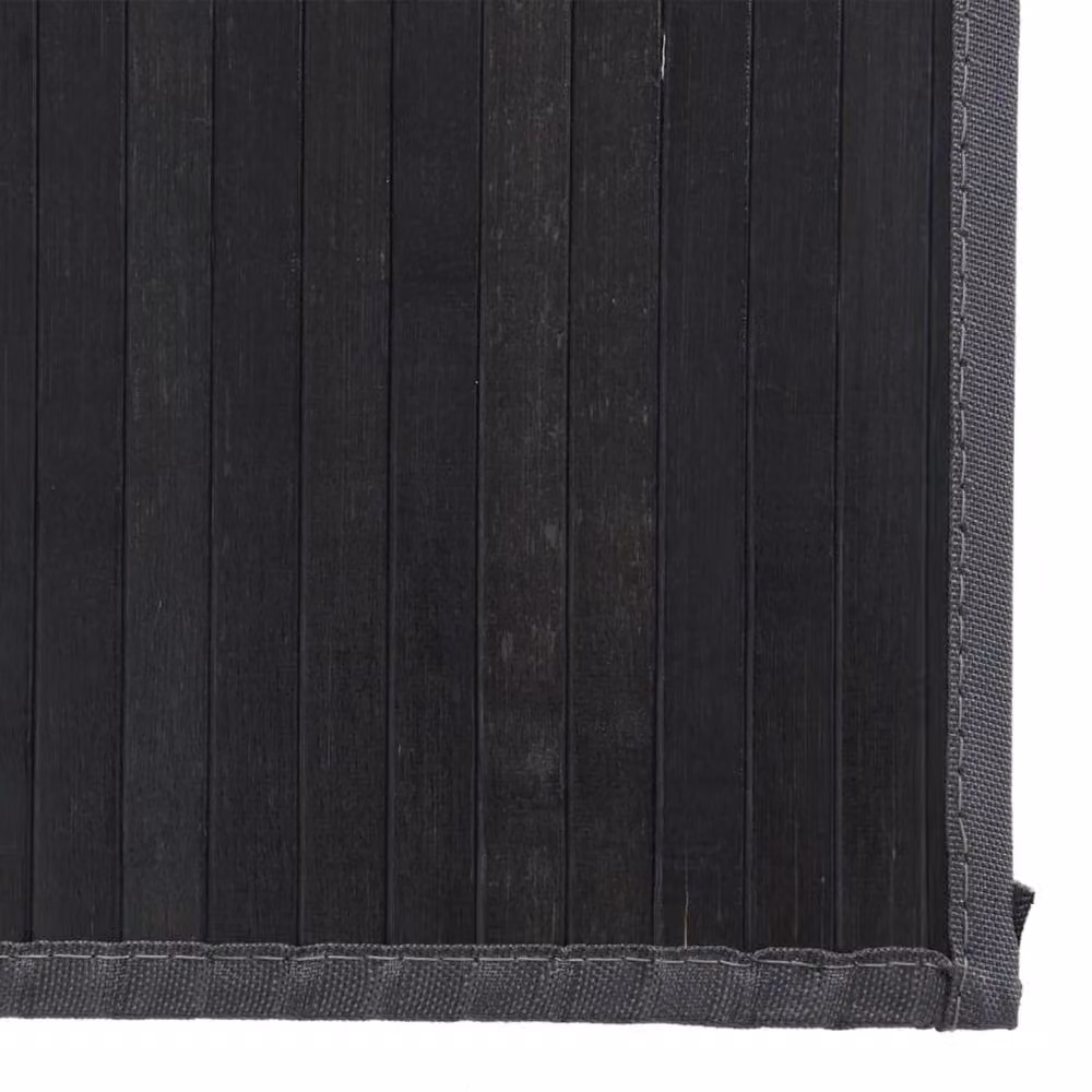 Berkfield Home Rectangular Bamboo and Polypropylene Rug in Black, W: 80 cm, L: 200 cm – 4