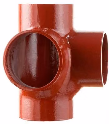 Halifax Cast Iron Soil Branch Corner, 87 Degree, 100mm, Red