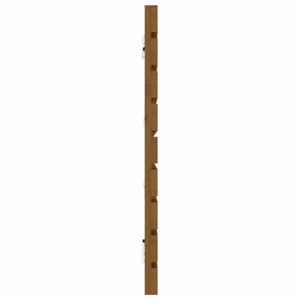 Berkfield Home Solid Wood Pine Wall Headboard in Honey Brown, W: 206 cm, D: 3 cm, H: 63 cm – 3