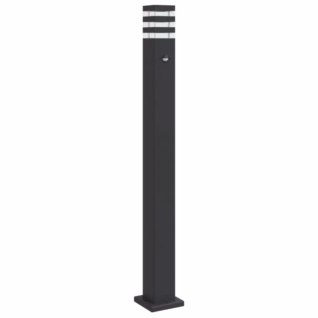 Berkfield Home Black Aluminium Outdoor Floor Lamp with Motion Sensor, Height: 110 cm – 2