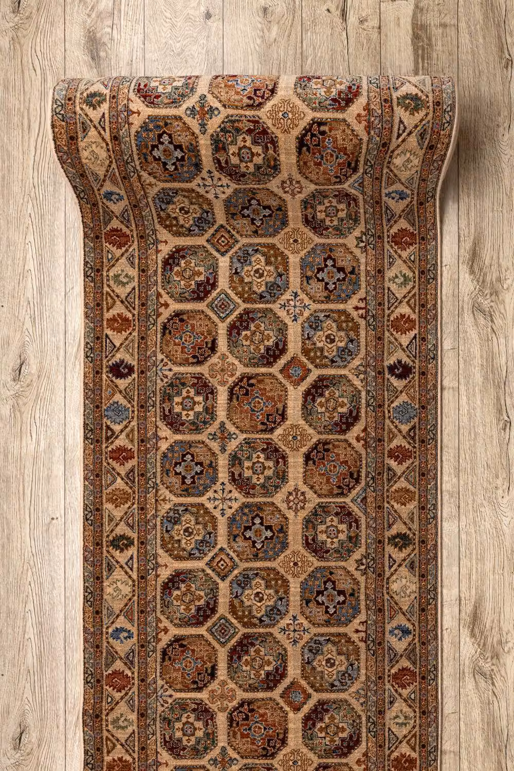 RugsX Keshan Oriental Wool Runner in Beige, W: 100 cm, L: 300 cm – 4