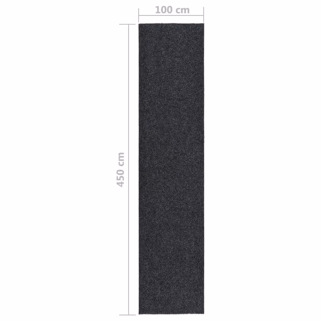 Berkfield Home Dirt Trapper Carpet Runner in Anthracite Black, W/D/H: 100 x 450 cm – 2