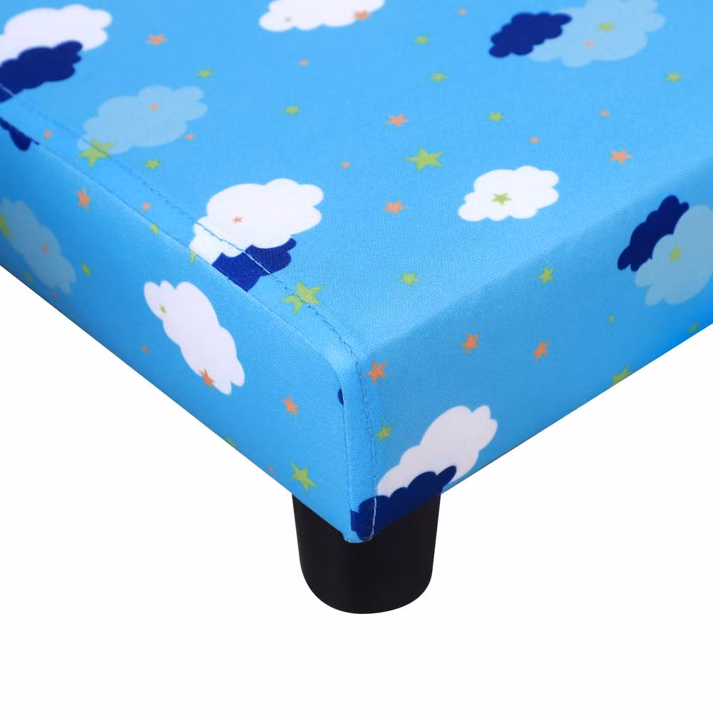 STILVORA Children's Armchair with Pull-Out Footrest in Blue – 4