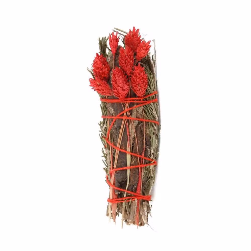 Uniqueful Organic Ritual Wand Smudge Stick with Rosemary and Yerba Santa Sage, Multicolour, Length: 15 cm – 2