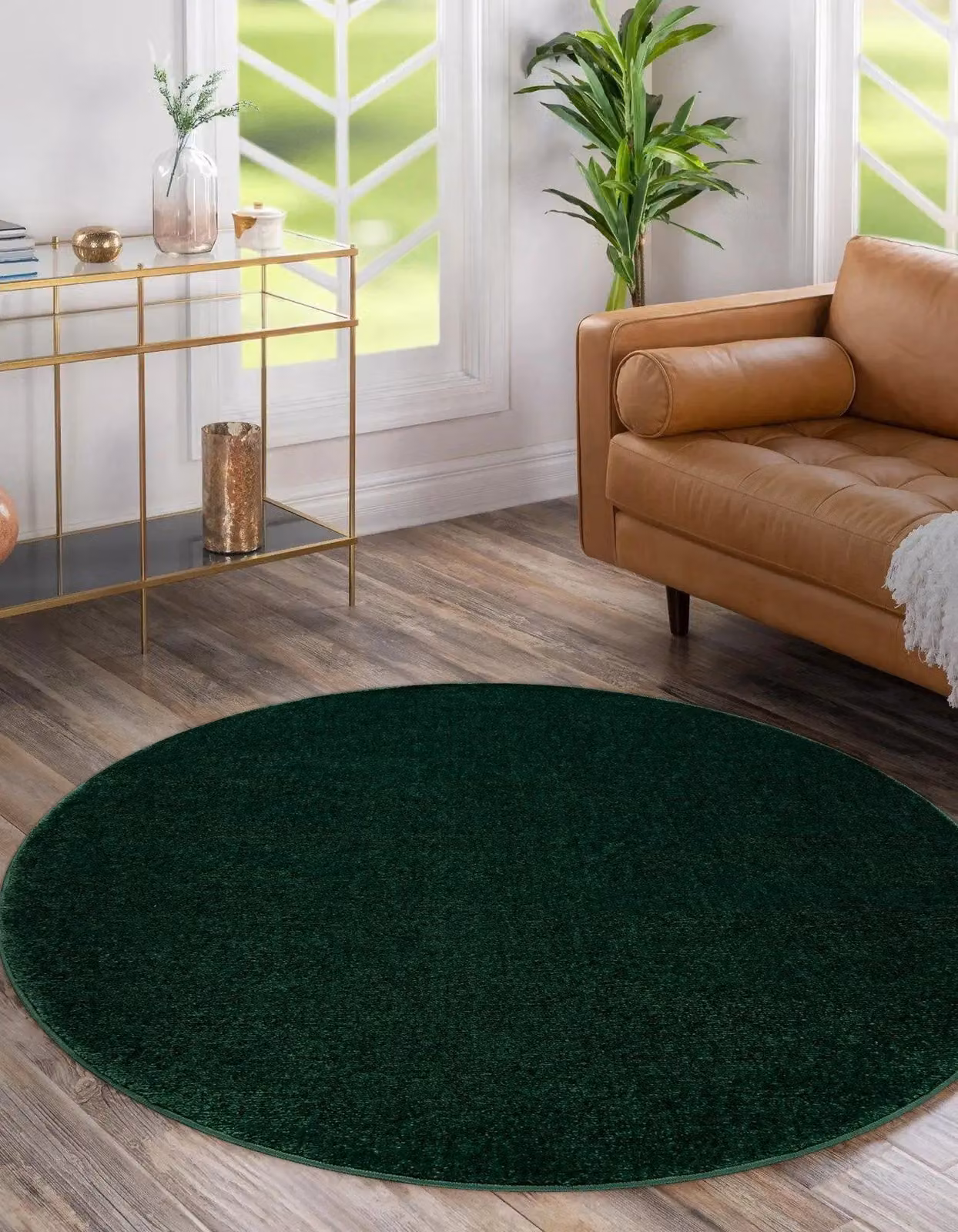 RugsX Softy Round Green Rug, Diameter: 150 cm – 3