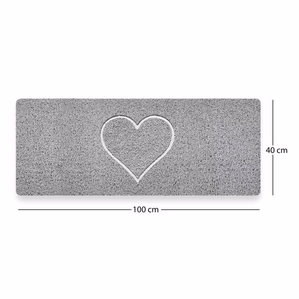 Nicoman Non-Slip Spaghetti Loofah Bath Mat, Grey, W: 100 cm, D: 40 cm – 2