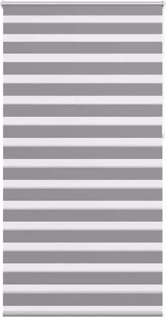 Berkfield Home Grey and White Striped Day and Night Zebra Blind W/H: 120 x 230 cm