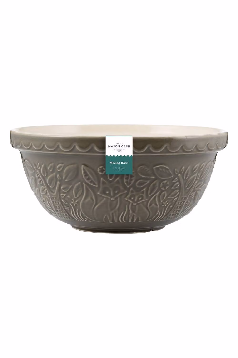 Mason Cash In The Forest Fox S12 Ceramic Mixing Bowl, Grey, Diameter: 29 cm – 3