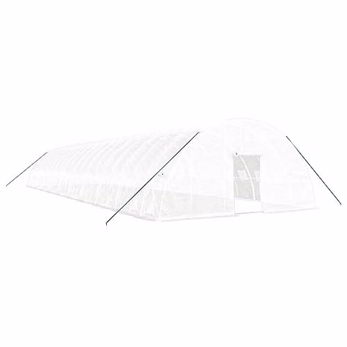 vidaXL Greenhouse with Steel Frame, White, W: 20 m, D: 6 m, H: 2.85 m