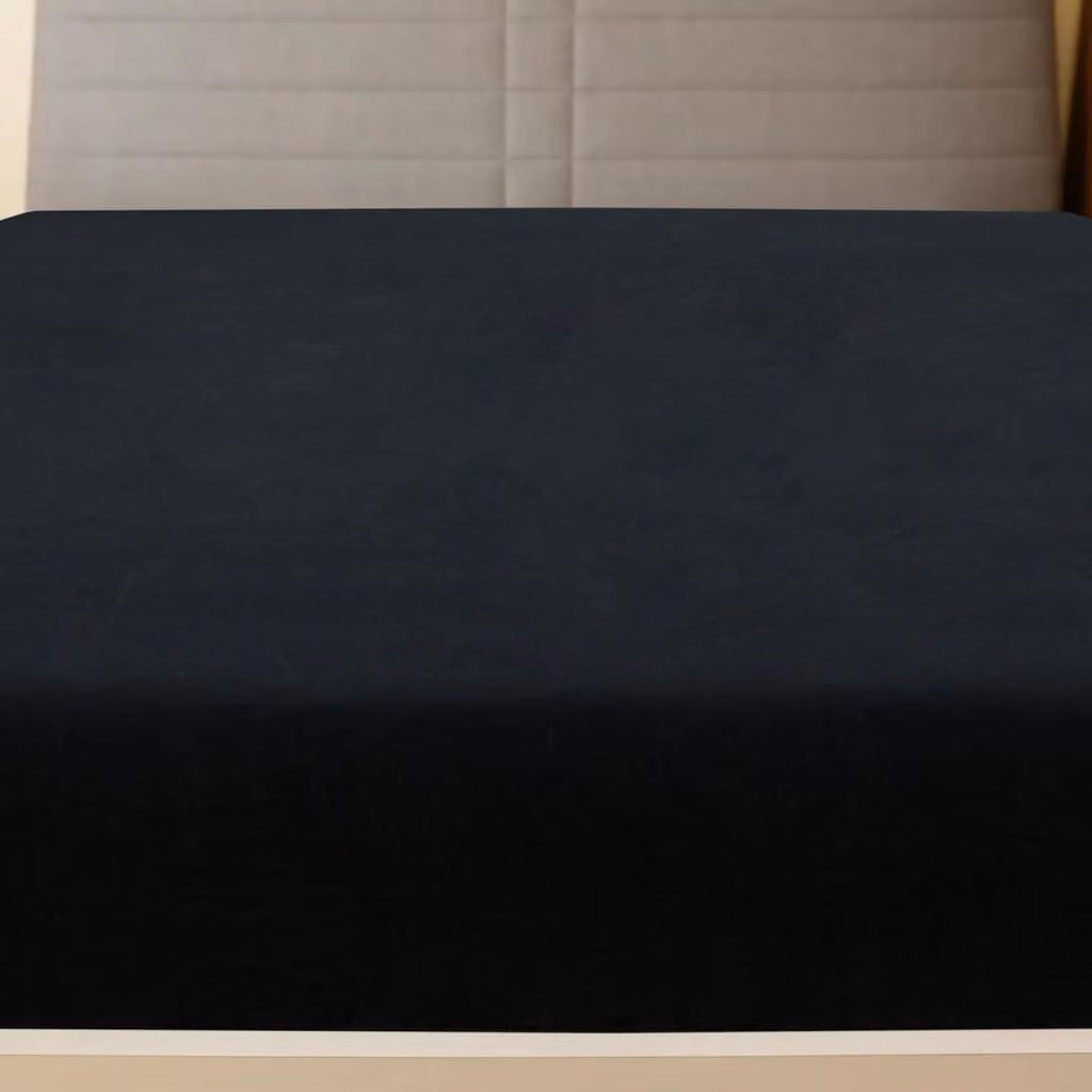 Berkfield Home Black Cotton Jersey Fitted Sheets, 2 Pack, W/D/H: 180 x 200 cm – 3