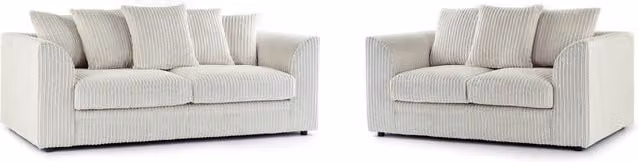 Furniture786Ltd Daly 3 and 2 Seater Jumbo Cord Sofa Set in Mink