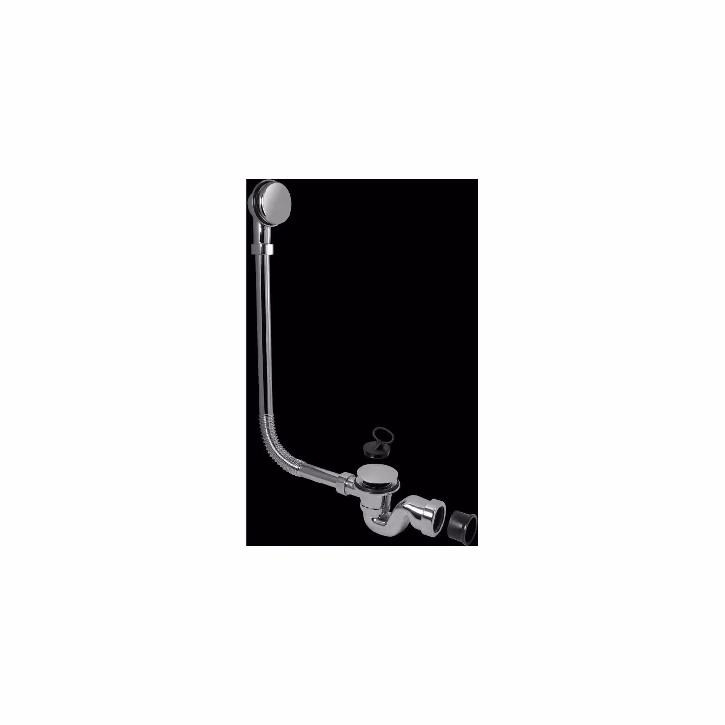 McAlpine 1.5 inch Chrome Plated Brass Push Open Bathtub Trap in Silver – 2