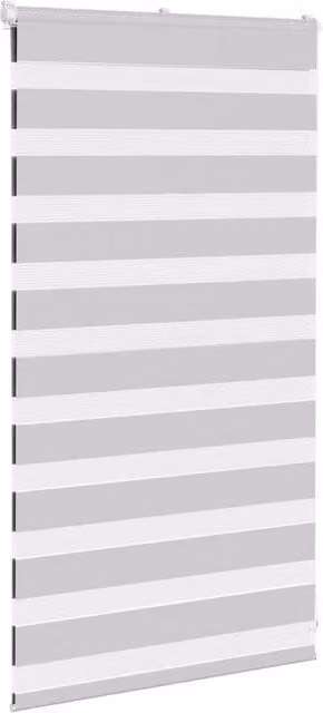 Berkfield Home Elegant Zebra Blind in Light Grey, W: 90 cm, H: 100 cm