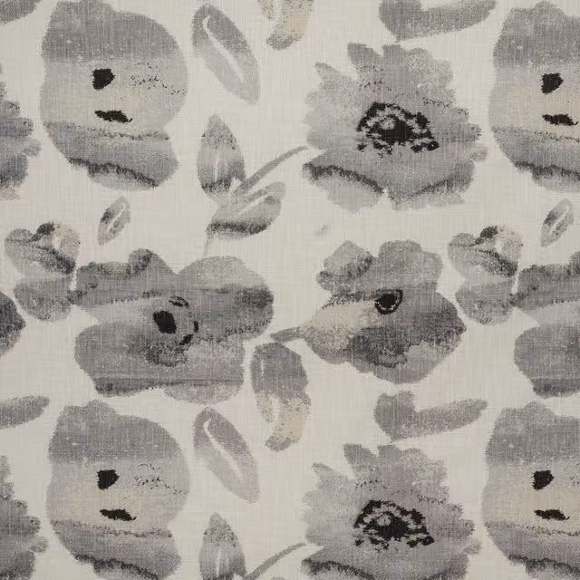 Terrys Portofino Fabric in Grey and Black