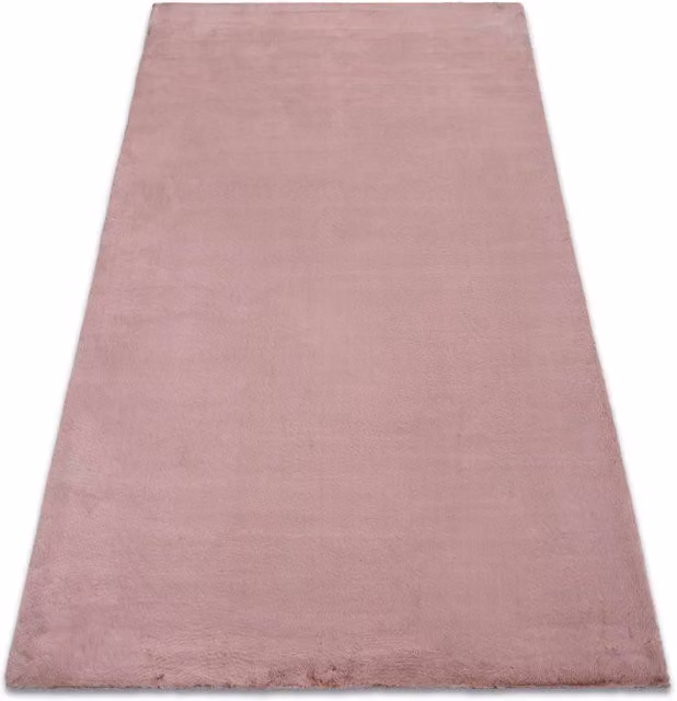 RugsX Pink Bunny Faux Fur Rug for Children, W: 80 cm, L: 150 cm – 1