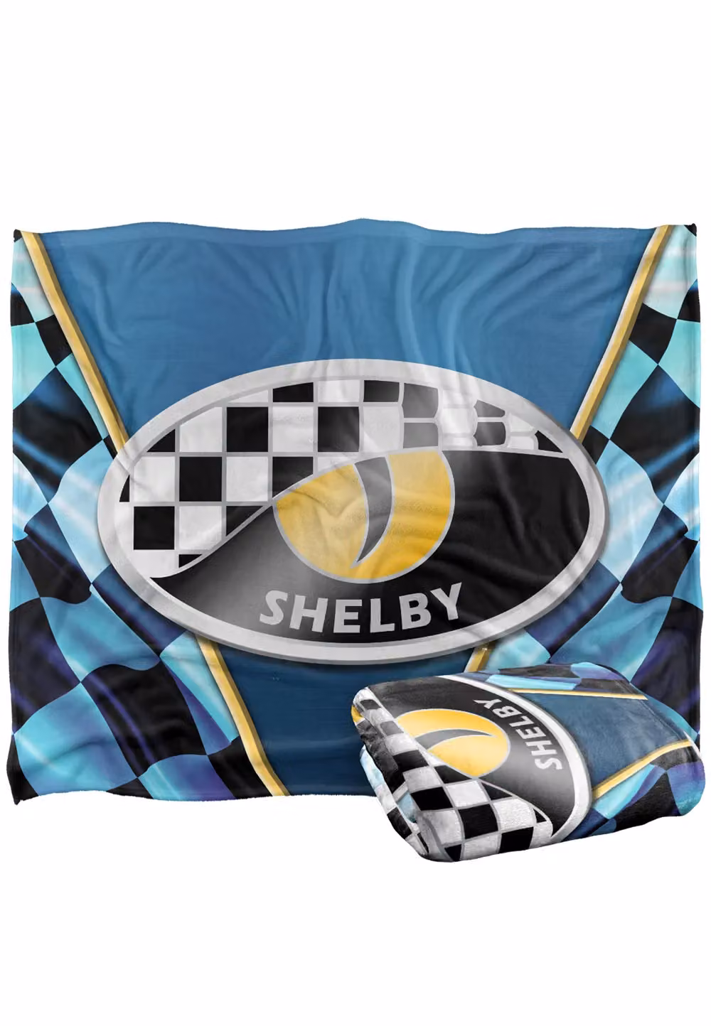LOGOVISION Shelby Cobra Eye Logo Super Soft Fleece Throw Blanket, White, W/D/H: 152 x 127 cm – 6
