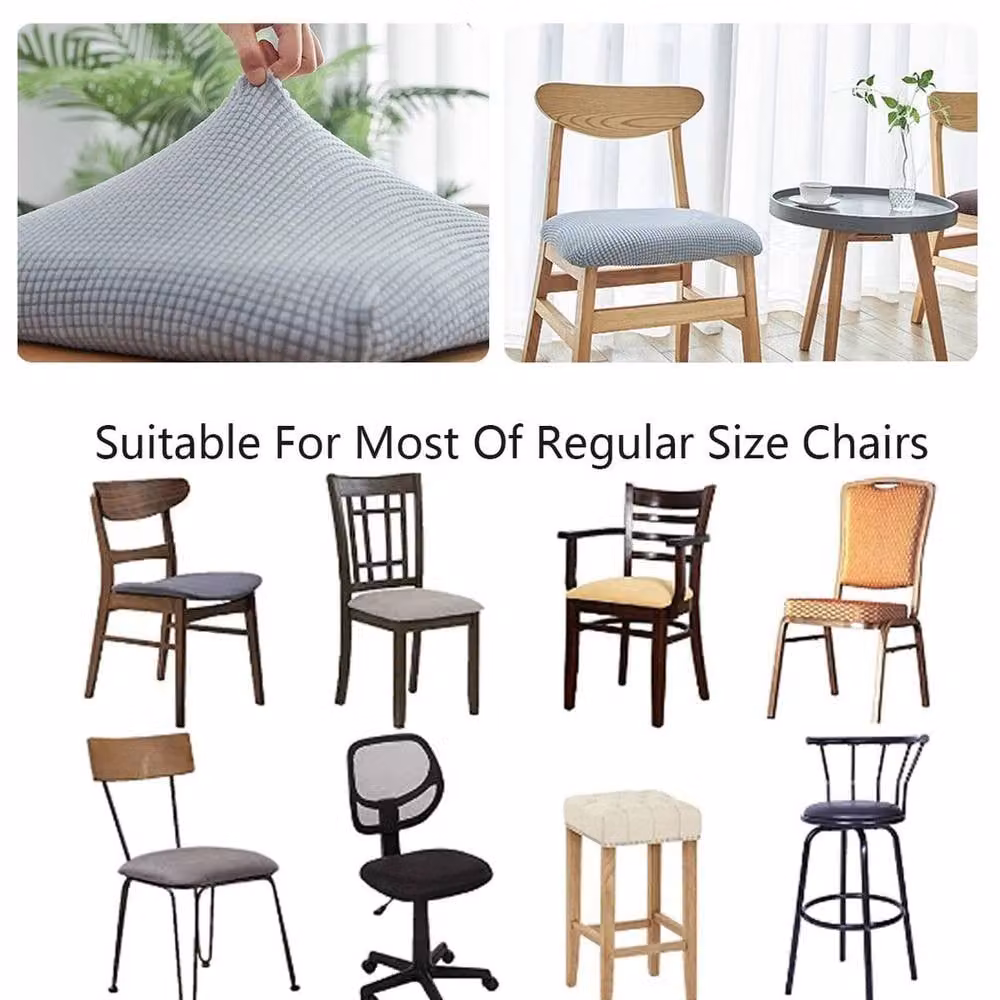 SPETLEK Vintage Stretch Dining Chair Seat Cushion in Navy Blue, W: 120 cm, D: 90 cm – 2