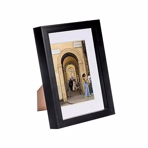 Nicola Spring A5 3D Shadow Box Photo Frame with White Mount in Black
