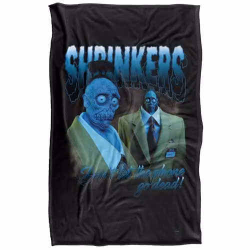 LOGOVISION Beetlejuice 2 (2024) Shrinkers Homage Super Soft Fleece Throw Blanket, Multicolour, W/D/H: 91 x 147 x 1 cm – 1