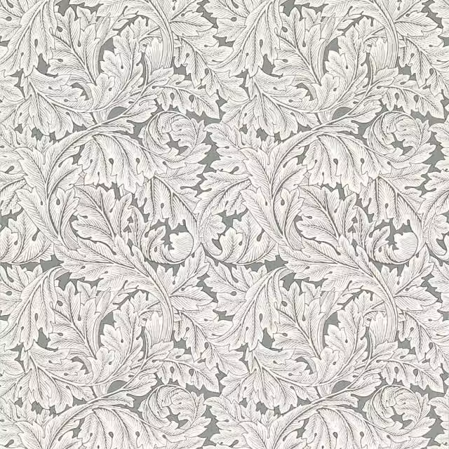 Clarke & Clarke Grey Botanical Floral Non-Woven Wallpaper Roll