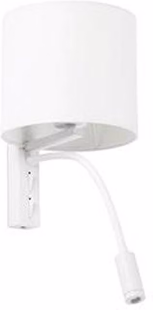 Faro Tira White Wall Lamp with LED Reading Light