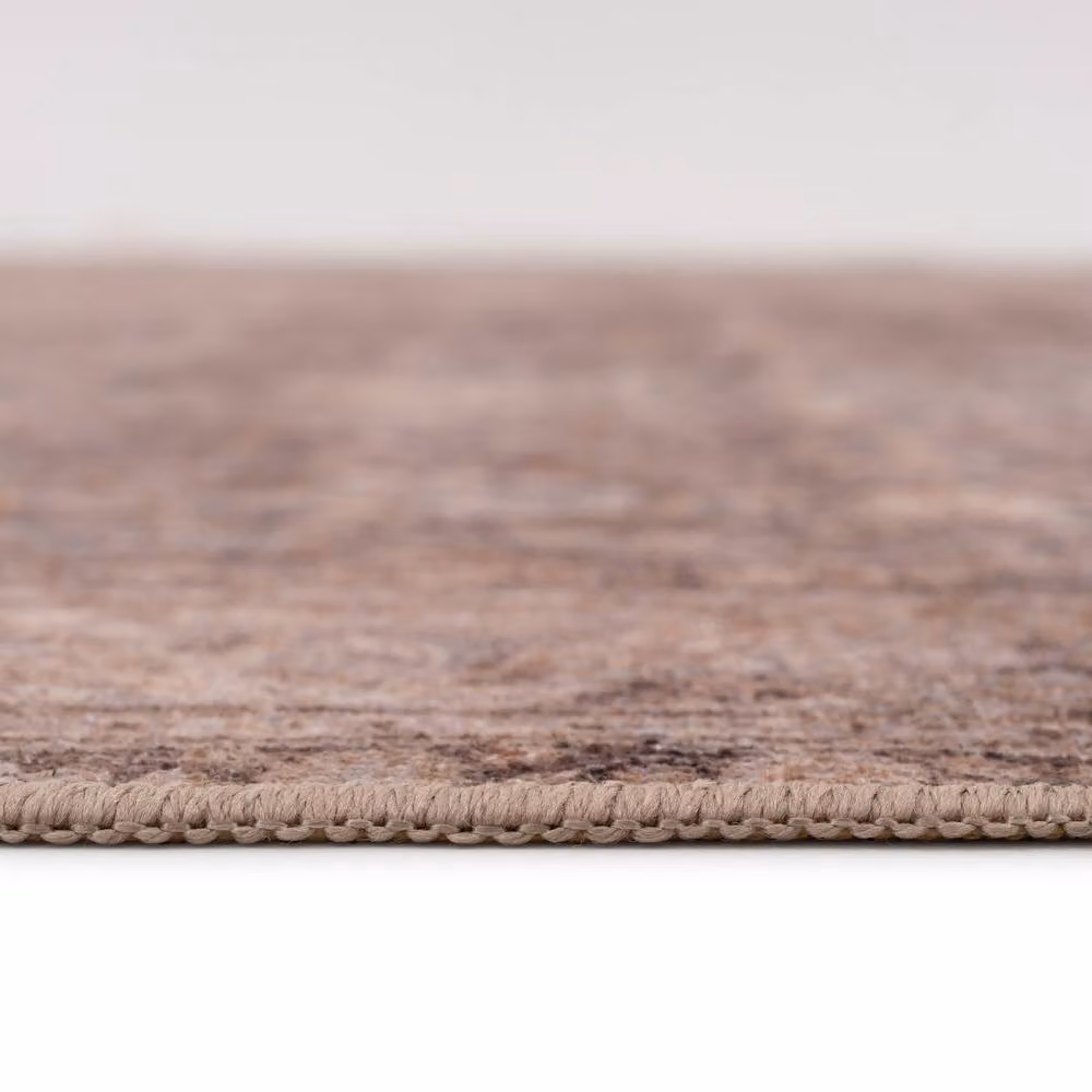 Kukoon Traditional Design Cotton Chenille Rug in Beige, W: 80 cm, L: 150 cm – 6