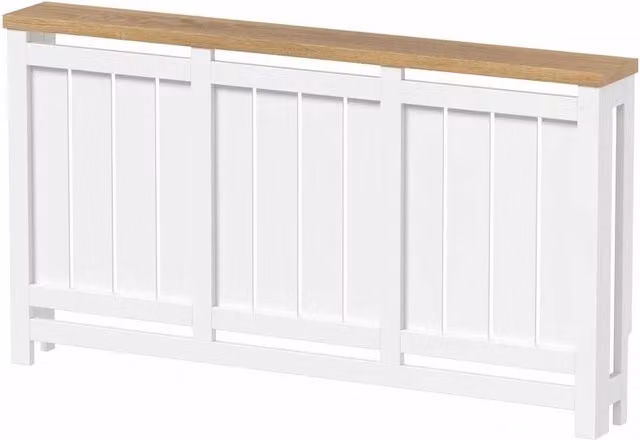 KORVIXA White Modern MDF Radiator Cover W/H: 100 x 81.5 cm – 1