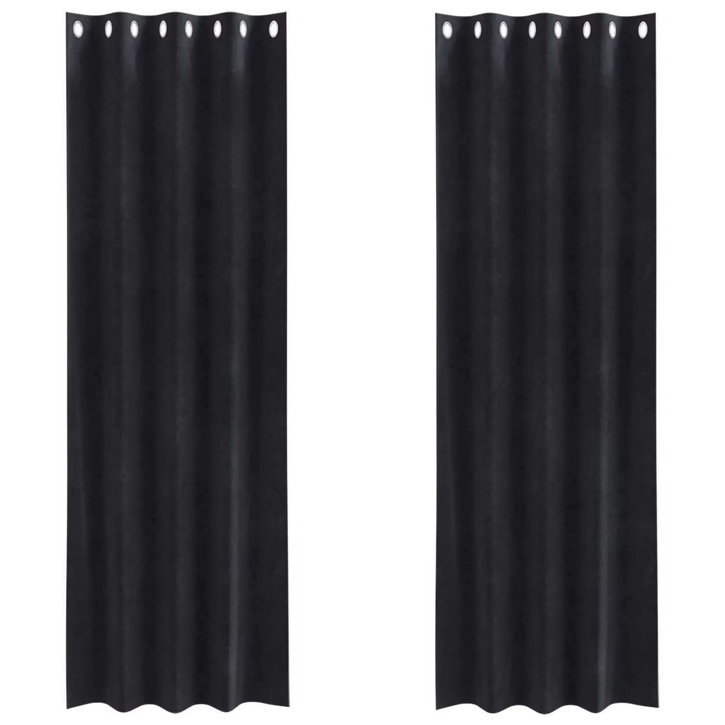 Berkfield Home Blackout Velvet Eyelet Curtains, 2 Pack, Black – 2