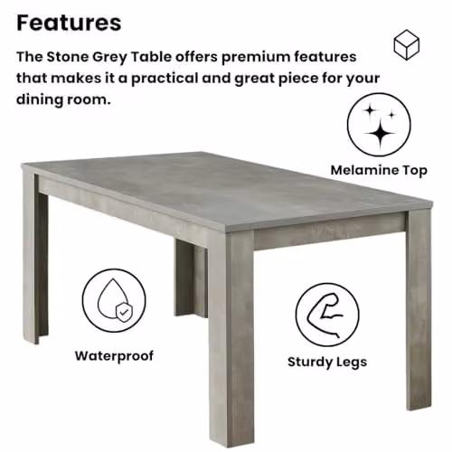 Kosy Koala Grey Wooden Dining Table and 2 Benches Set with Metal Legs – 3