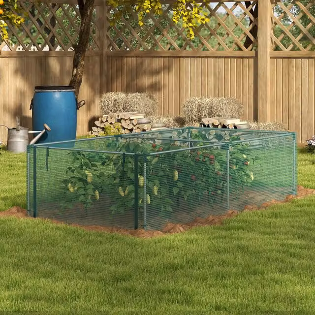 Outsunny Green Plant Protection Tent Crop Cage with Door