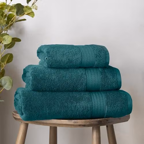 Bianca Supima Cotton Bath Sheet in Petrol Green, W: 100 cm, L: 150 cm – 3