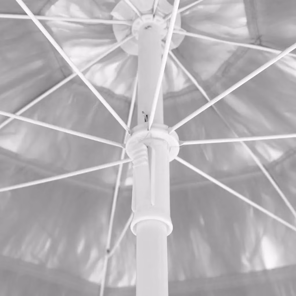 Berkfield Home Hawaii Beach Umbrella in White, 240 cm – 2