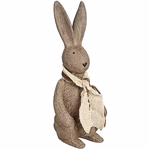 Hill Interiors Love Lace Winter Bunny Rabbit Small in Brown