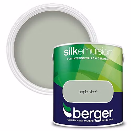 Berger Silk Emulsion Satin Gloss Paint in Apple Slice Green, 2.5 l